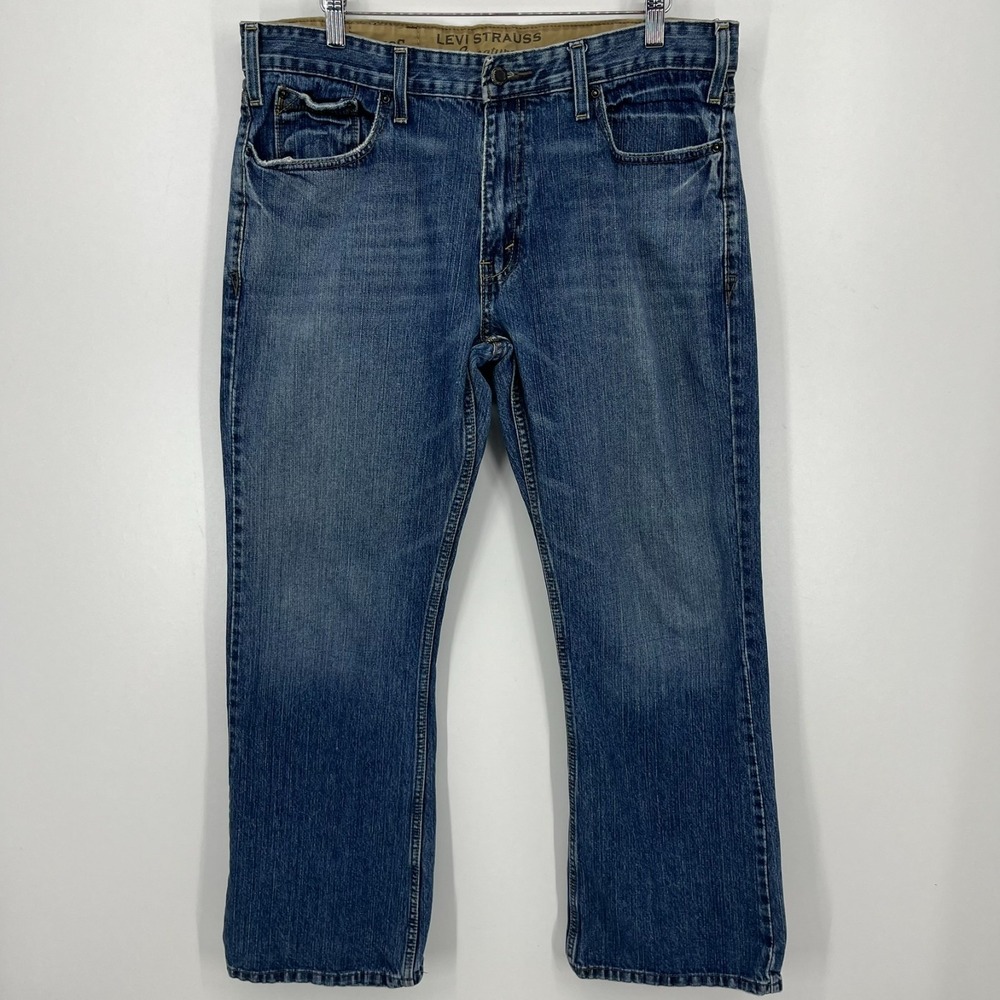 Levi's Strauss Signature Jeans Men's Size 36x30‎ Blue Low Boot Cotton Western
